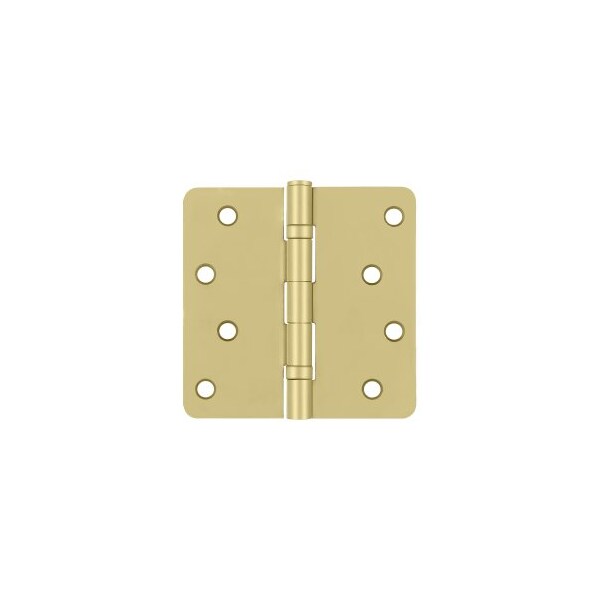 S44R4BB 1/4 Radius Hinges Brushed Brass, 10PK